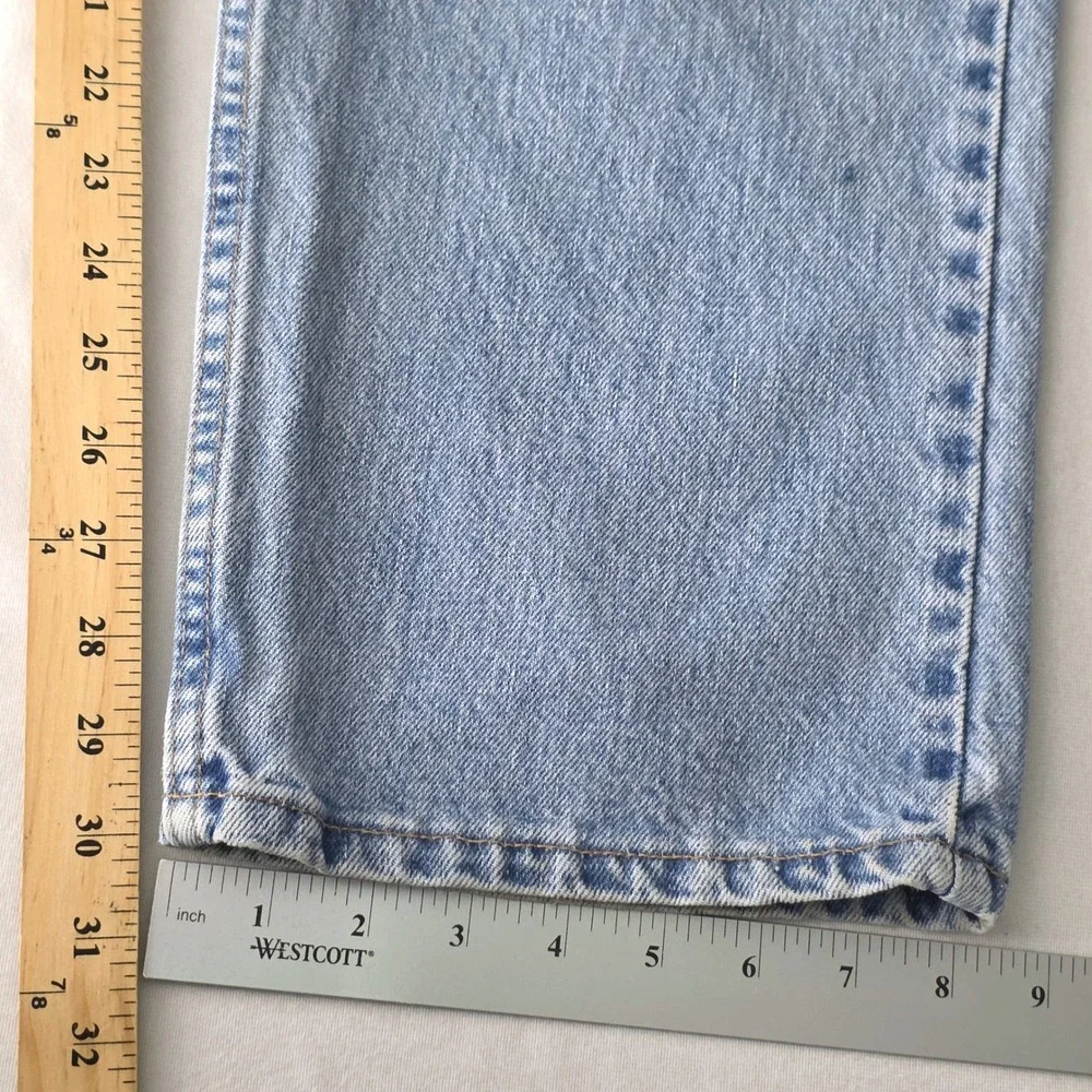 Vintage Levis 505 Regular Fit Straight Leg Jeans Light Wash Made‎ in USA 38x30